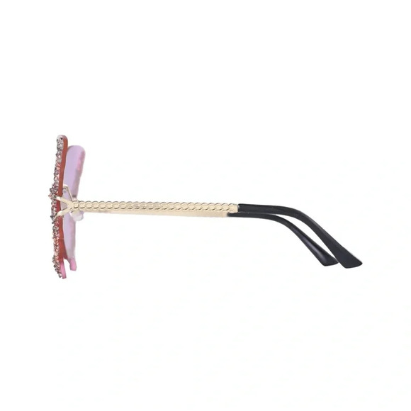 Medusa Butterfly Wings Purple Crystal Sunglasses - Picture 8 of 10